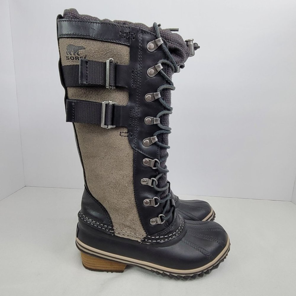 Sorel Conquest Carly II Boots Women's Kettle Black NL2273-010 US Size 6